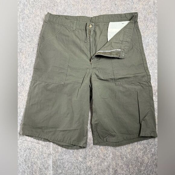 Dickies Cargo Shorts Mens 38 Charcoal Gray 100% Cotton Ripstop Loose Fit Outdoor - Picture 1 of 5